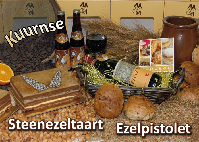 Nieuw in Kuurne: De Ezeltaart en Ezelpistolet. Nu verkrijgbaar bij uw bakker